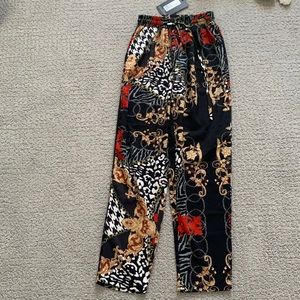 NWT Prettylittlething satin cigarette pants US size 2